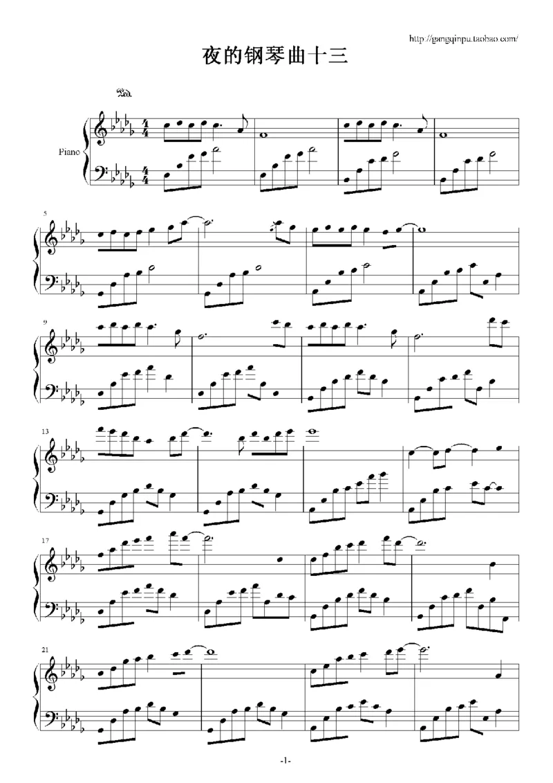 44、石进夜的钢琴曲系列（60页，共34首）_一万首著名钢琴曲谱哈农贝多芬合集视频教学电子版高清无水印可打印_3流行音乐谱_流行钢琴谱合集形式_高清PDF无水印