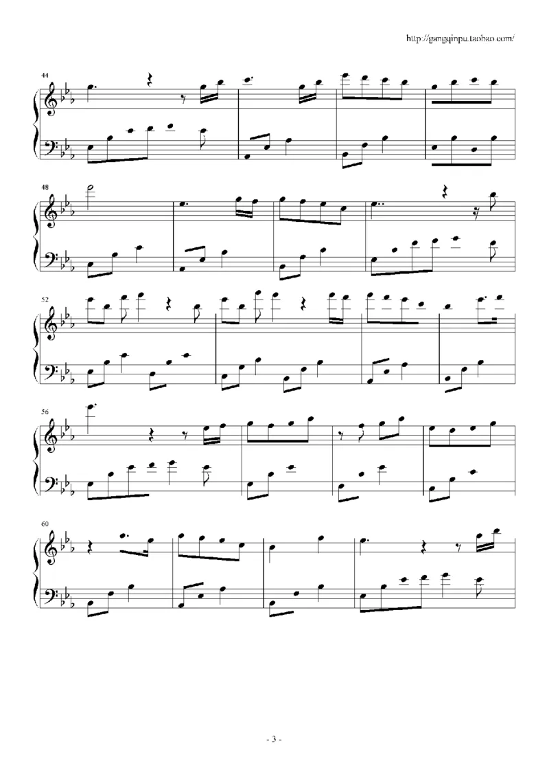 44、石进夜的钢琴曲系列（60页，共34首）_一万首著名钢琴曲谱哈农贝多芬合集视频教学电子版高清无水印可打印_3流行音乐谱_流行钢琴谱合集形式_高清PDF无水印