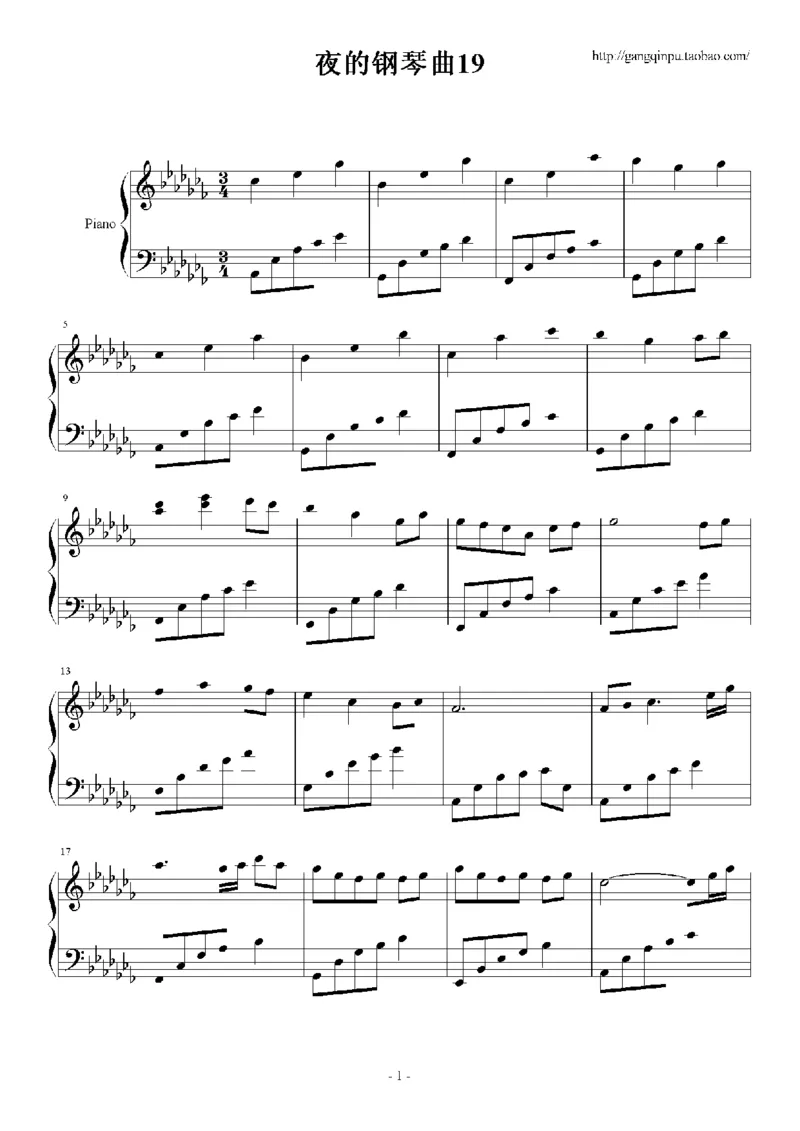 44、石进夜的钢琴曲系列（60页，共34首）_一万首著名钢琴曲谱哈农贝多芬合集视频教学电子版高清无水印可打印_3流行音乐谱_流行钢琴谱合集形式_高清PDF无水印