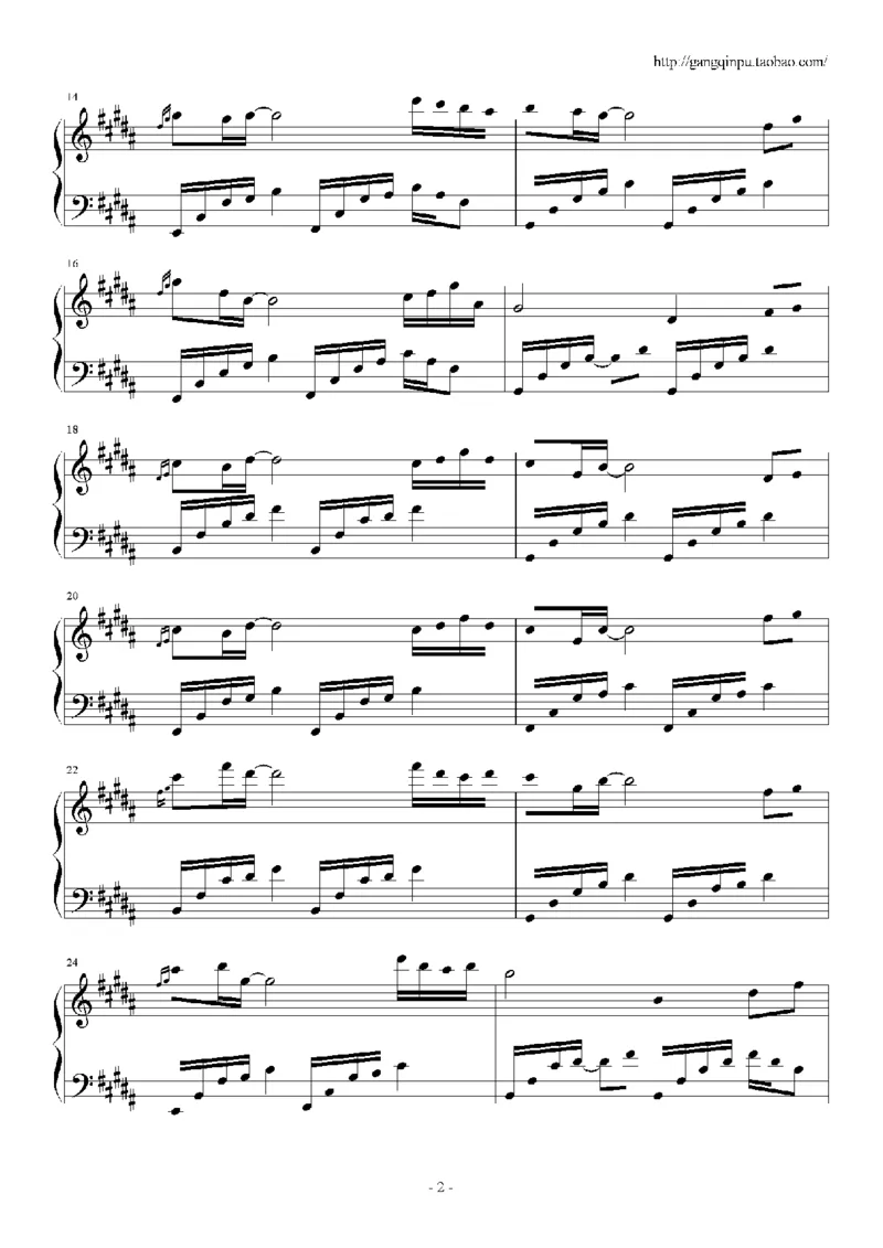 44、石进夜的钢琴曲系列（60页，共34首）_一万首著名钢琴曲谱哈农贝多芬合集视频教学电子版高清无水印可打印_3流行音乐谱_流行钢琴谱合集形式_高清PDF无水印