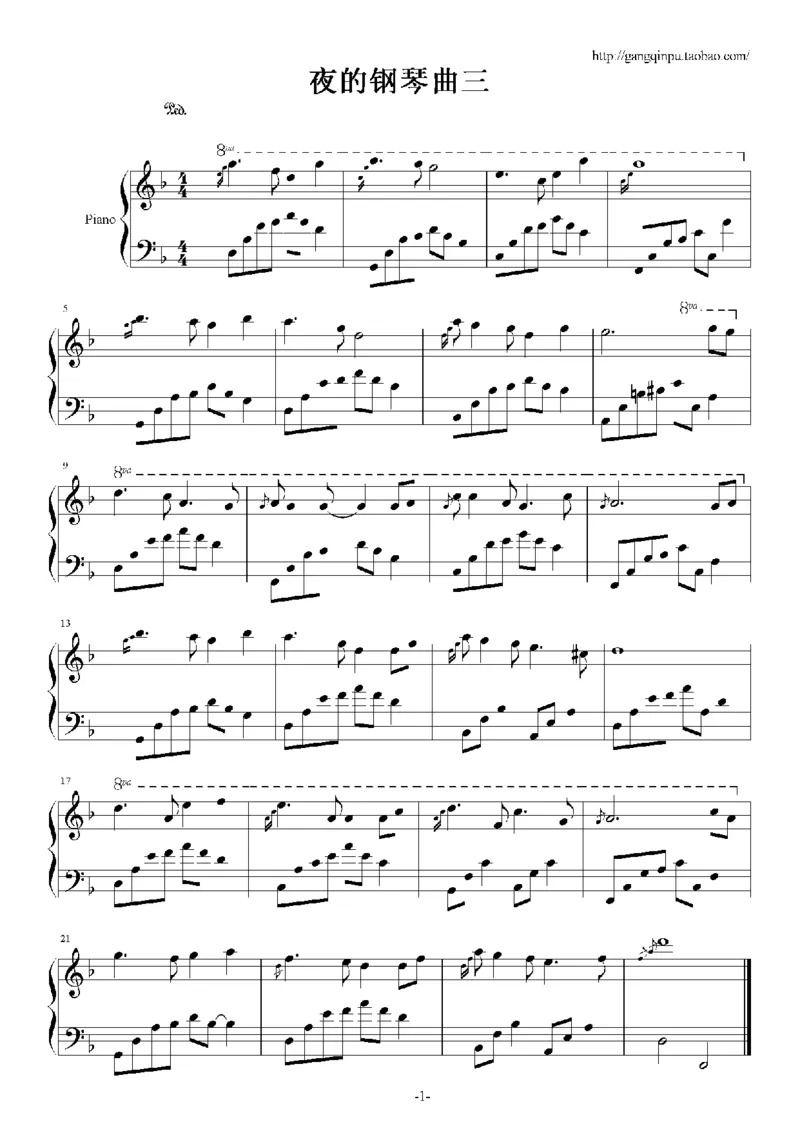 44、石进夜的钢琴曲系列（60页，共34首）_一万首著名钢琴曲谱哈农贝多芬合集视频教学电子版高清无水印可打印_3流行音乐谱_流行钢琴谱合集形式_高清PDF无水印