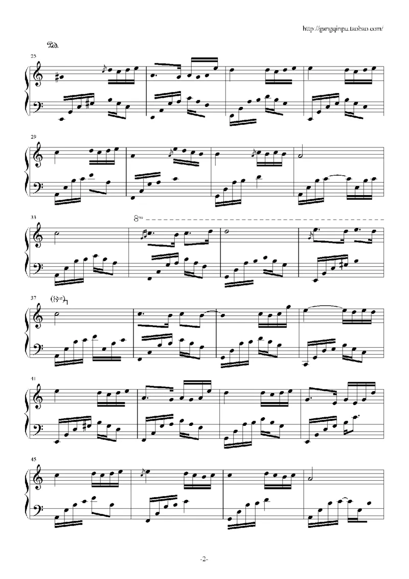 44、石进夜的钢琴曲系列（60页，共34首）_一万首著名钢琴曲谱哈农贝多芬合集视频教学电子版高清无水印可打印_3流行音乐谱_流行钢琴谱合集形式_高清PDF无水印