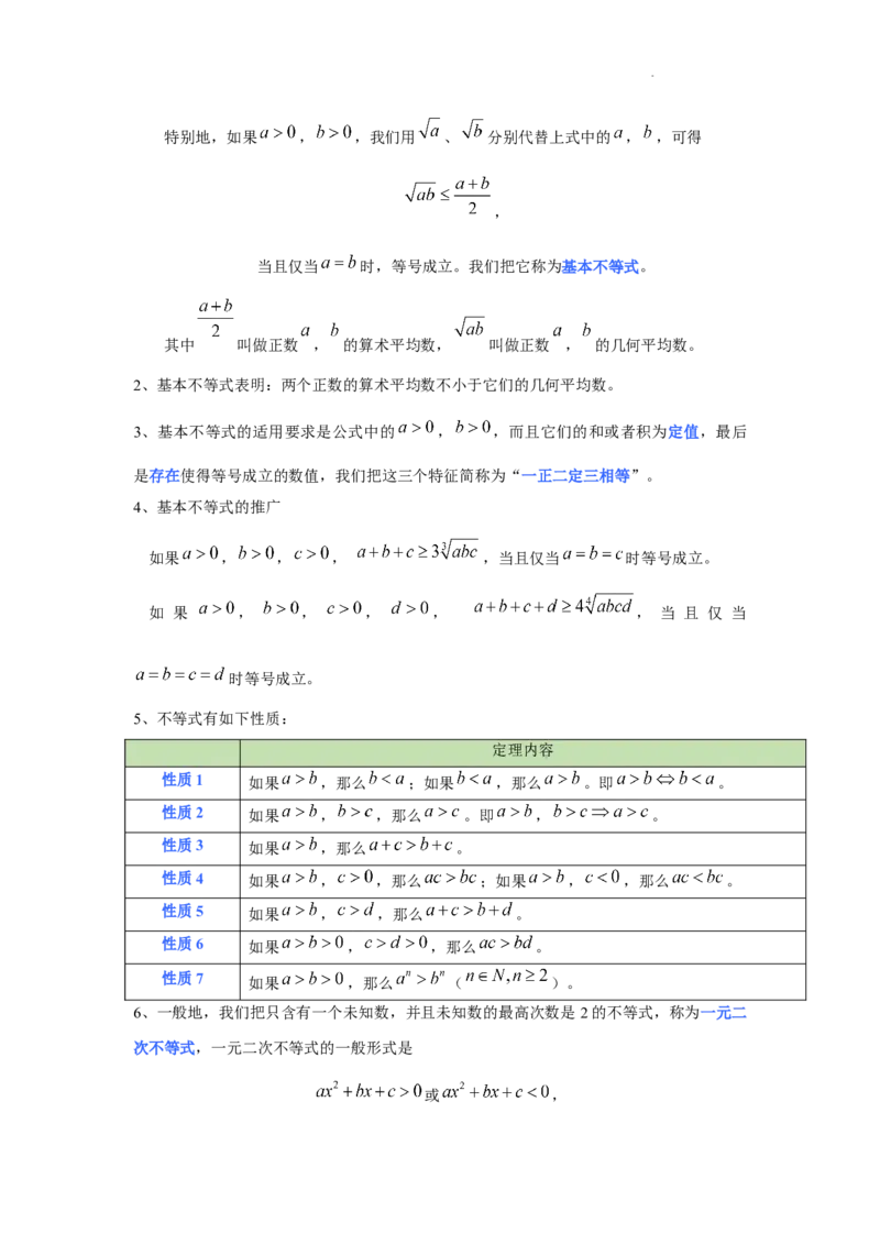 高中数学人教A版(2019)必修第一册知识点归纳_E015高中全科试卷_数学试题_必修1_07.知识点汇总