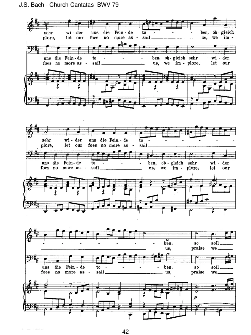 BWV79GottderHerristSohnundSchild_一万首著名钢琴曲谱哈农贝多芬合集视频教学电子版高清无水印可打印_1古典钢琴知名音乐家谱_巴赫钢琴谱全集_J.S巴赫作品全集