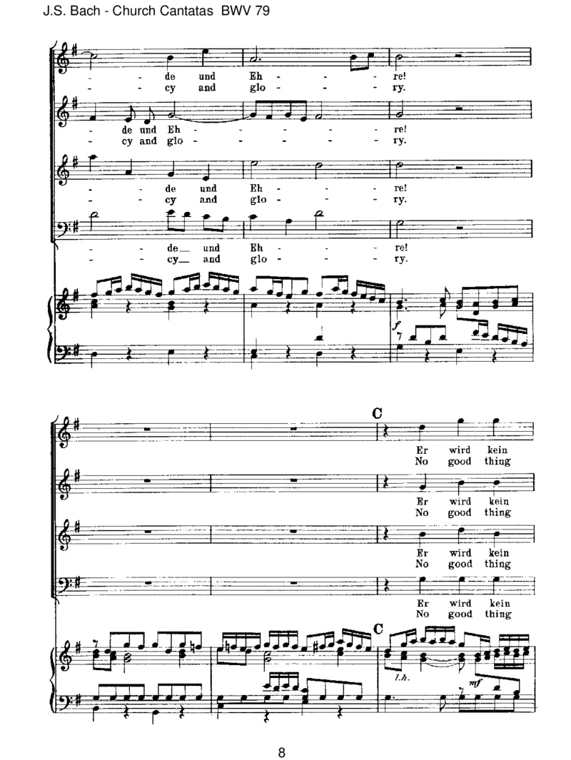 BWV79GottderHerristSohnundSchild_一万首著名钢琴曲谱哈农贝多芬合集视频教学电子版高清无水印可打印_1古典钢琴知名音乐家谱_巴赫钢琴谱全集_J.S巴赫作品全集