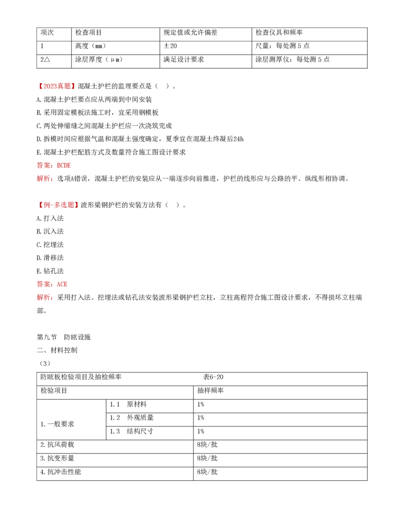 46-第六章-交通安全设施质量监理（二）_监理工程师_2025监理工程师_2025年监理工程师SVIP_2025年监理交通控制SVIP_02-基础精讲✿高端面授✿深度强化_专业篇_讲义