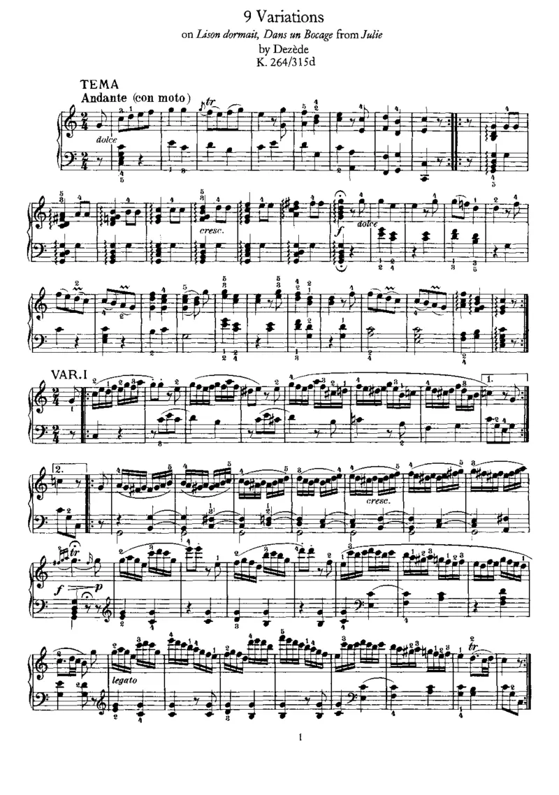 9Variations,K264_一万首著名钢琴曲谱哈农贝多芬合集视频教学电子版高清无水印可打印_1古典钢琴知名音乐家谱_莫扎特钢琴谱全集_0312095926_变奏曲集