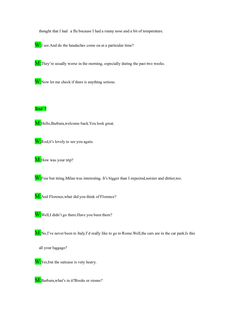 备考2024新高考英语听力(答案+文本)08_2024年5月_01按日期_1号_2024高考英语听力专题（80套模拟训练+历年真题）(附音频）_高考英语听力高分80套模拟训练_135