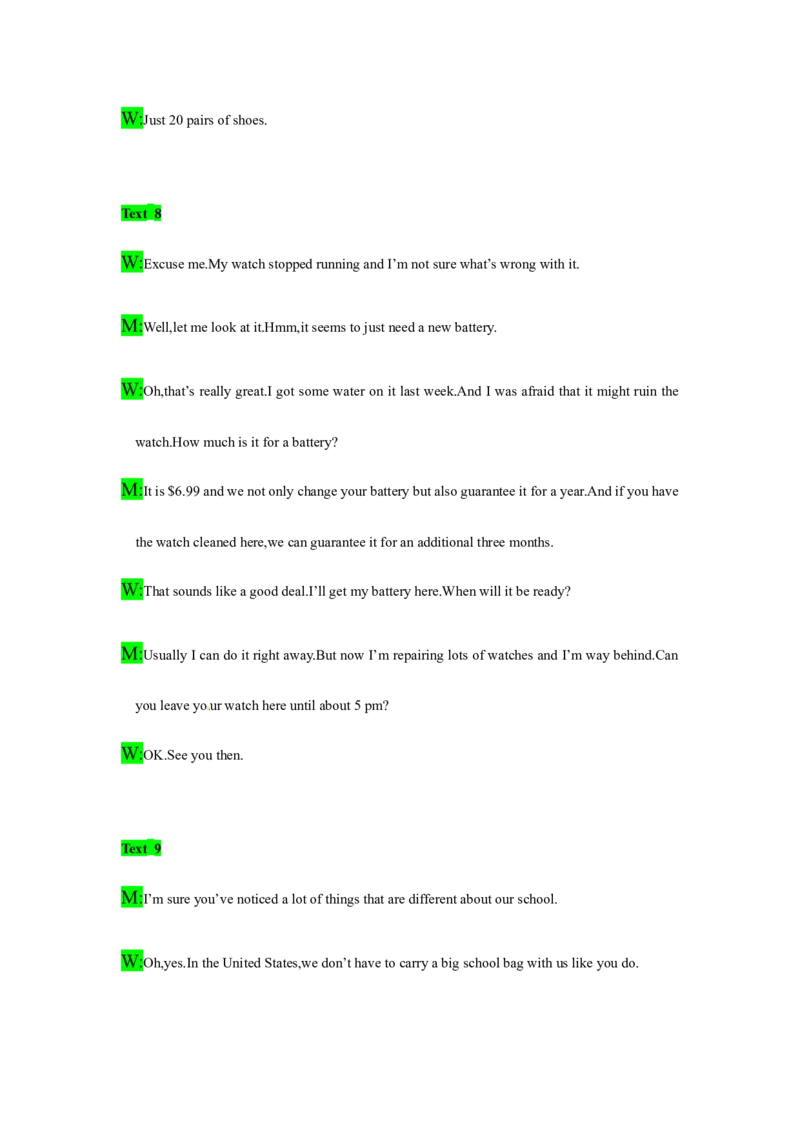 备考2024新高考英语听力(答案+文本)08_2024年5月_01按日期_1号_2024高考英语听力专题（80套模拟训练+历年真题）(附音频）_高考英语听力高分80套模拟训练_135
