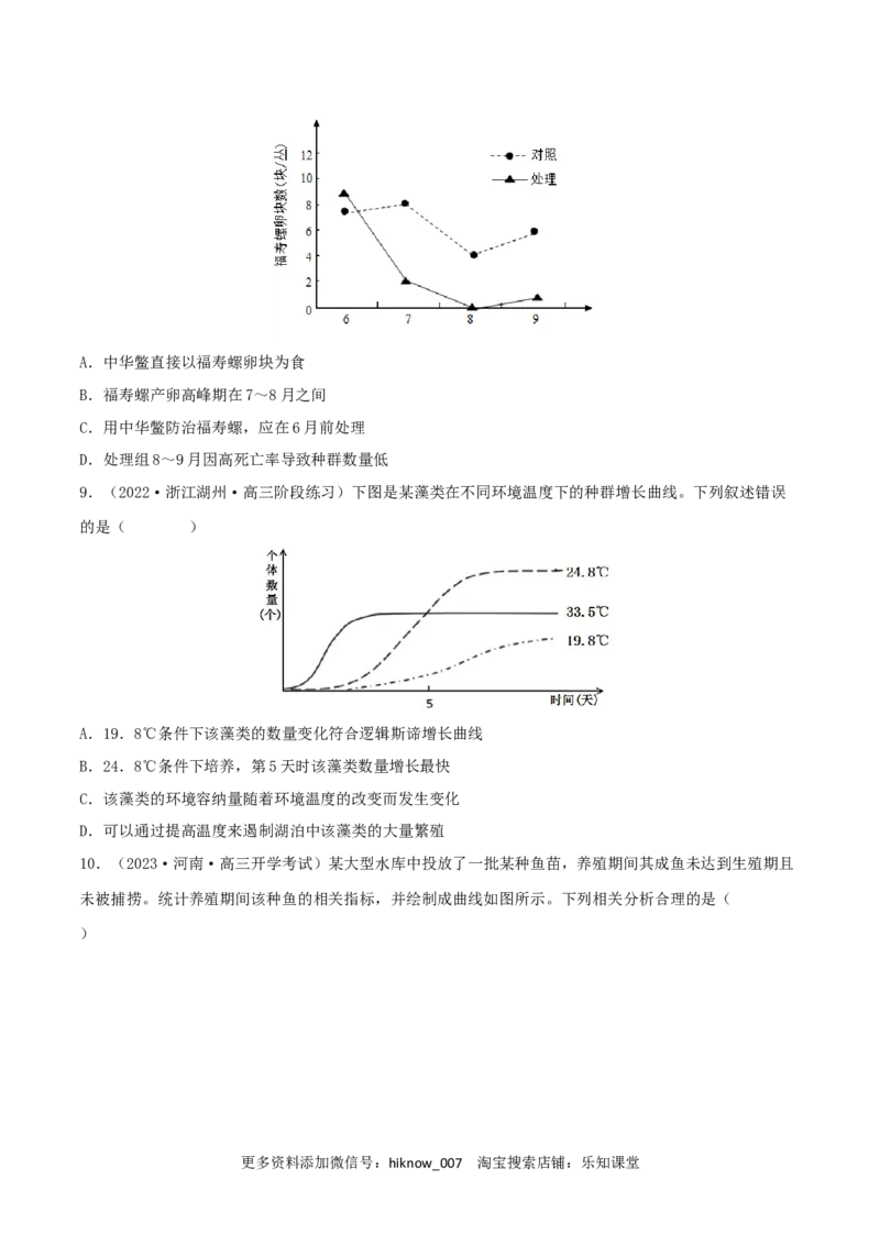 第1章种群及其动态（B卷&middot;能力提升练）（原卷版）_E015高中全科试卷_生物试题_选修2_1.单元测试_2、单元测试AB卷2023