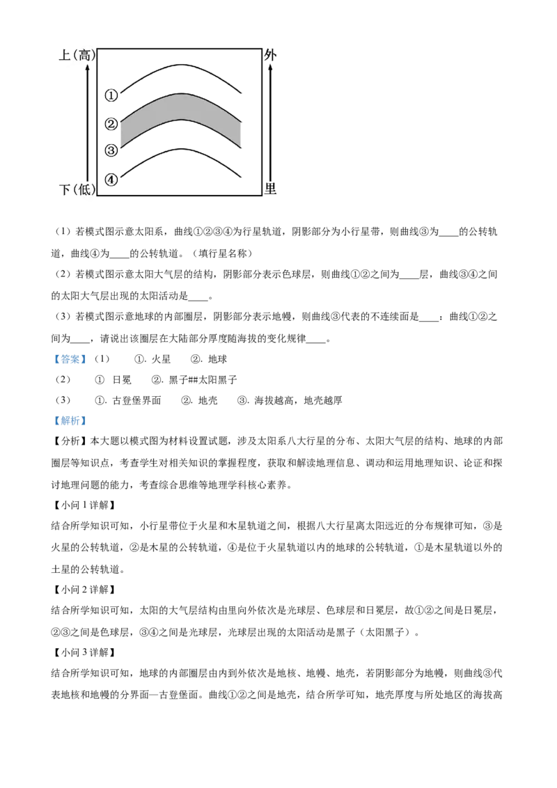 湖南省长沙市明德中学2024-2025学年高一上学期第一次阶段检测地理试题Word版含解析_2024-2025高一（7-7月题库）_2024年10月试卷
