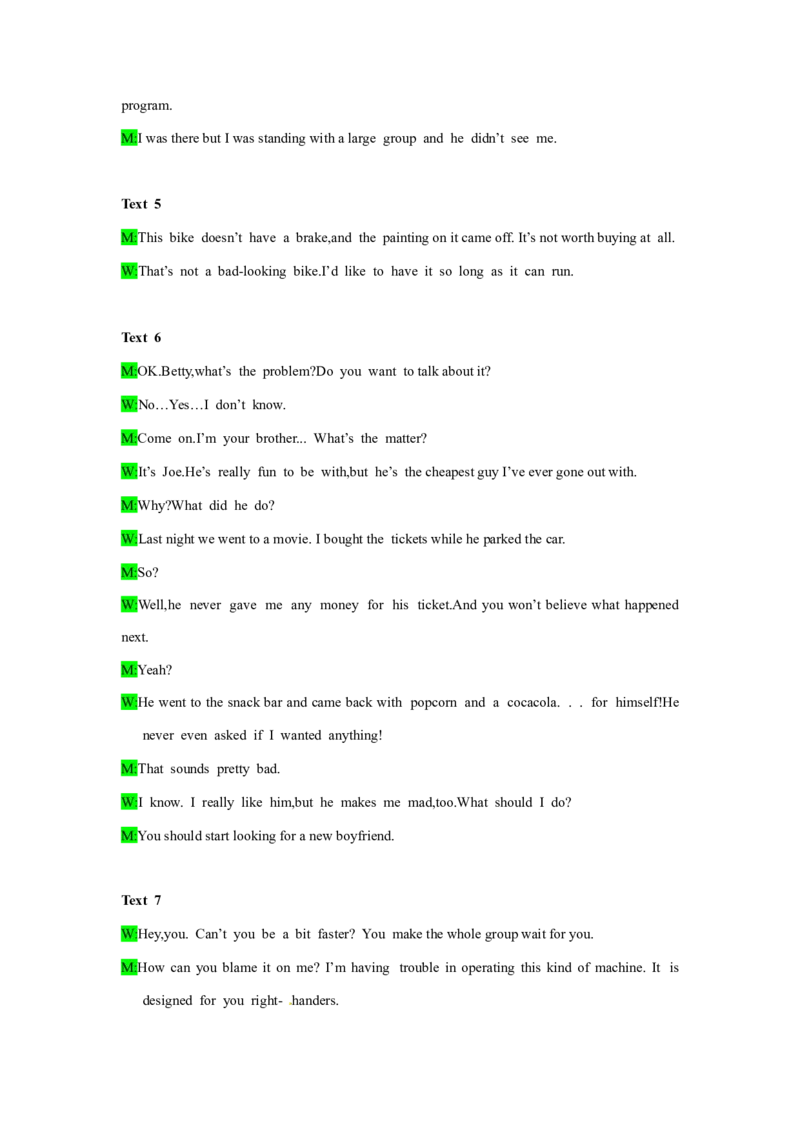 备考2024新高考英语听力(答案+文本)01_2024年5月_01按日期_1号_2024高考英语听力专题（80套模拟训练+历年真题）(附音频）_高考英语听力高分80套模拟训练