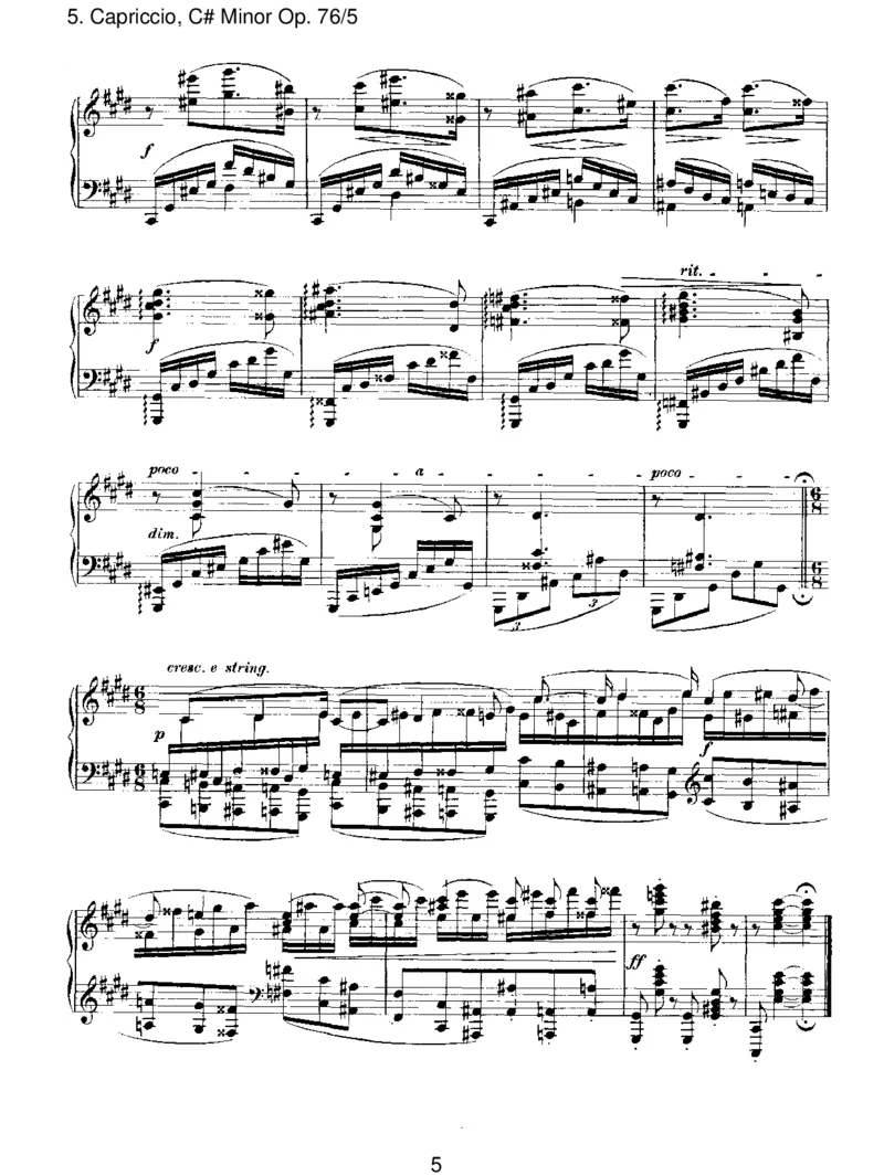 Capriccio,C#MinorOp.76_5_一万首著名钢琴曲谱哈农贝多芬合集视频教学电子版高清无水印可打印_1古典钢琴知名音乐家谱_勃拉姆斯钢琴谱全集_III.ShorterWorks_EightPianoPiecesOp.76