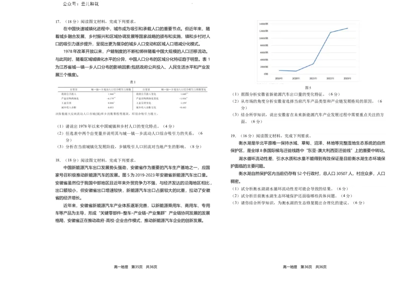 辽宁省葫芦岛市2023-2024学年高一下学期期末考试地理试卷_2024-2025高一（7-7月题库）_2024年7月试卷_0727辽宁省葫芦岛市2023-2024学年高一下学期期末考试