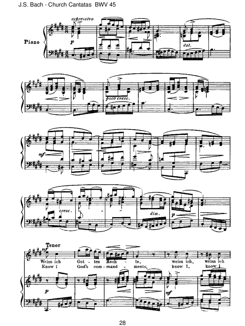 BWV45Esistdirgesagt,Mensch,wasgutist_一万首著名钢琴曲谱哈农贝多芬合集视频教学电子版高清无水印可打印_1古典钢琴知名音乐家谱_巴赫钢琴谱全集_J.S巴赫作品全集