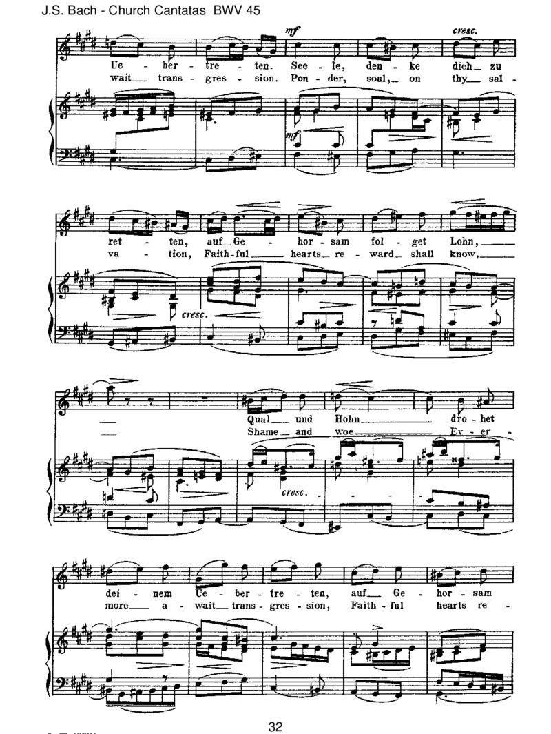 BWV45Esistdirgesagt,Mensch,wasgutist_一万首著名钢琴曲谱哈农贝多芬合集视频教学电子版高清无水印可打印_1古典钢琴知名音乐家谱_巴赫钢琴谱全集_J.S巴赫作品全集