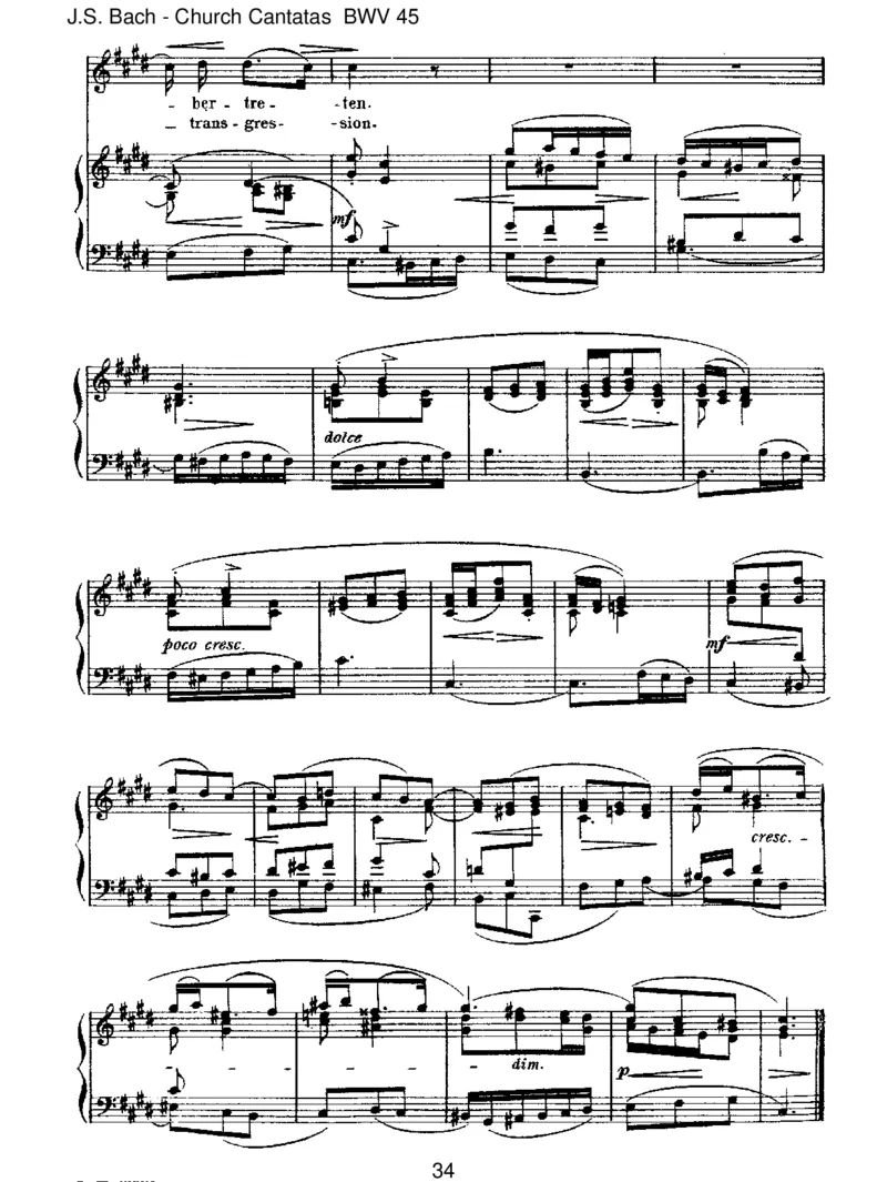 BWV45Esistdirgesagt,Mensch,wasgutist_一万首著名钢琴曲谱哈农贝多芬合集视频教学电子版高清无水印可打印_1古典钢琴知名音乐家谱_巴赫钢琴谱全集_J.S巴赫作品全集