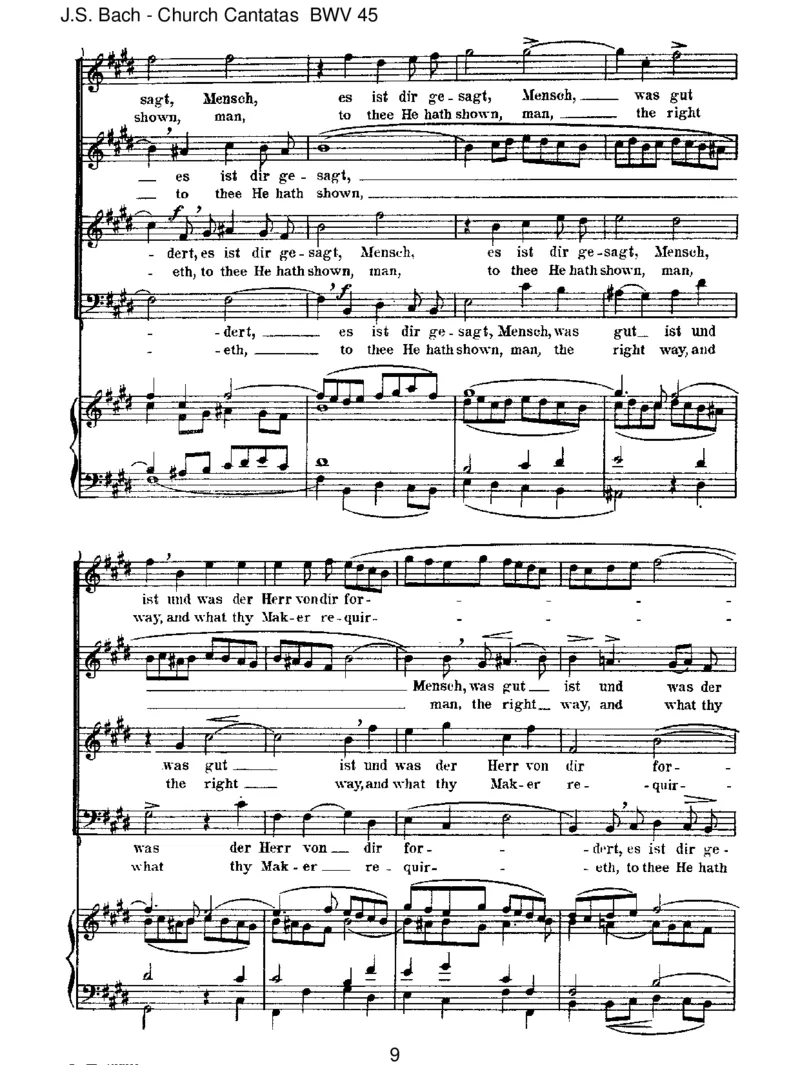 BWV45Esistdirgesagt,Mensch,wasgutist_一万首著名钢琴曲谱哈农贝多芬合集视频教学电子版高清无水印可打印_1古典钢琴知名音乐家谱_巴赫钢琴谱全集_J.S巴赫作品全集