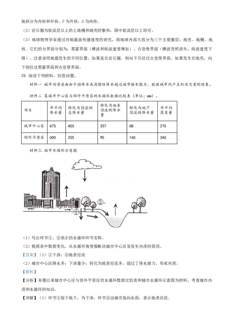 甘肃省兰州第一中学2024-2025学年高一上学期11月期中考试地理Word版含解析_2024-2025高一（7-7月题库）_2024年11月试卷_1121甘肃省兰州第一中学2024-2025学年高一上学期11月期中考试