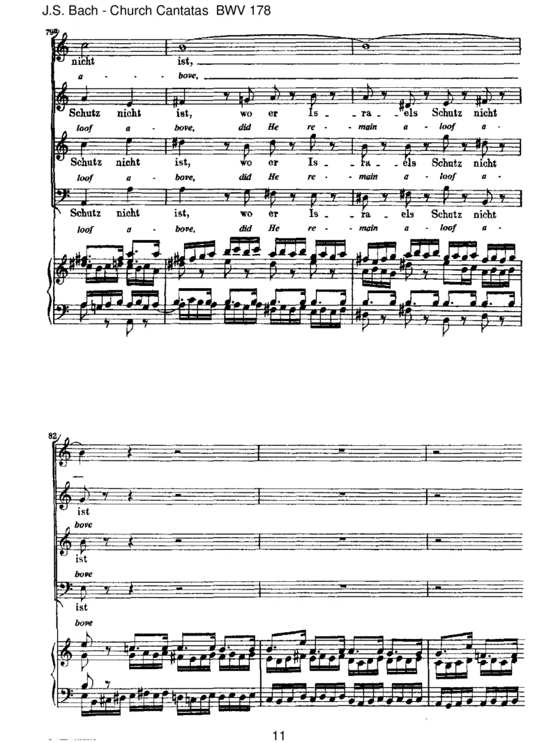 BWV178WoGott,derHerr,nichtbeiunsh_lt_一万首著名钢琴曲谱哈农贝多芬合集视频教学电子版高清无水印可打印_1古典钢琴知名音乐家谱_巴赫钢琴谱全集_J.S巴赫作品全集