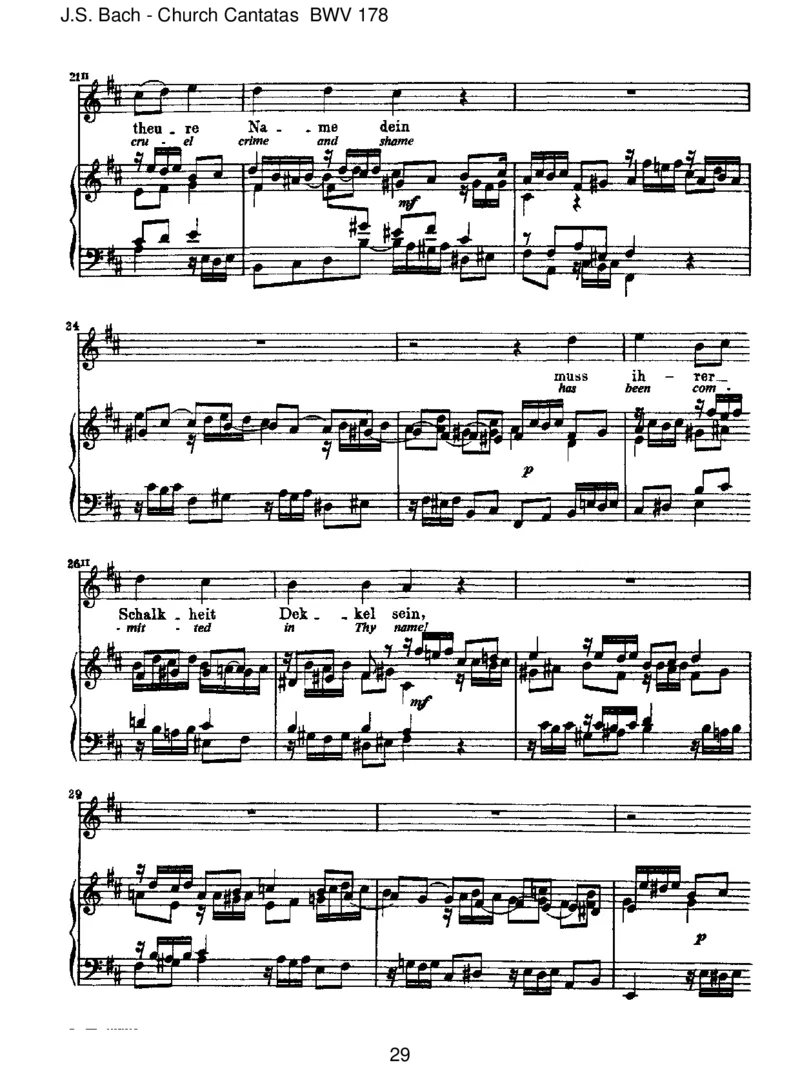 BWV178WoGott,derHerr,nichtbeiunsh_lt_一万首著名钢琴曲谱哈农贝多芬合集视频教学电子版高清无水印可打印_1古典钢琴知名音乐家谱_巴赫钢琴谱全集_J.S巴赫作品全集