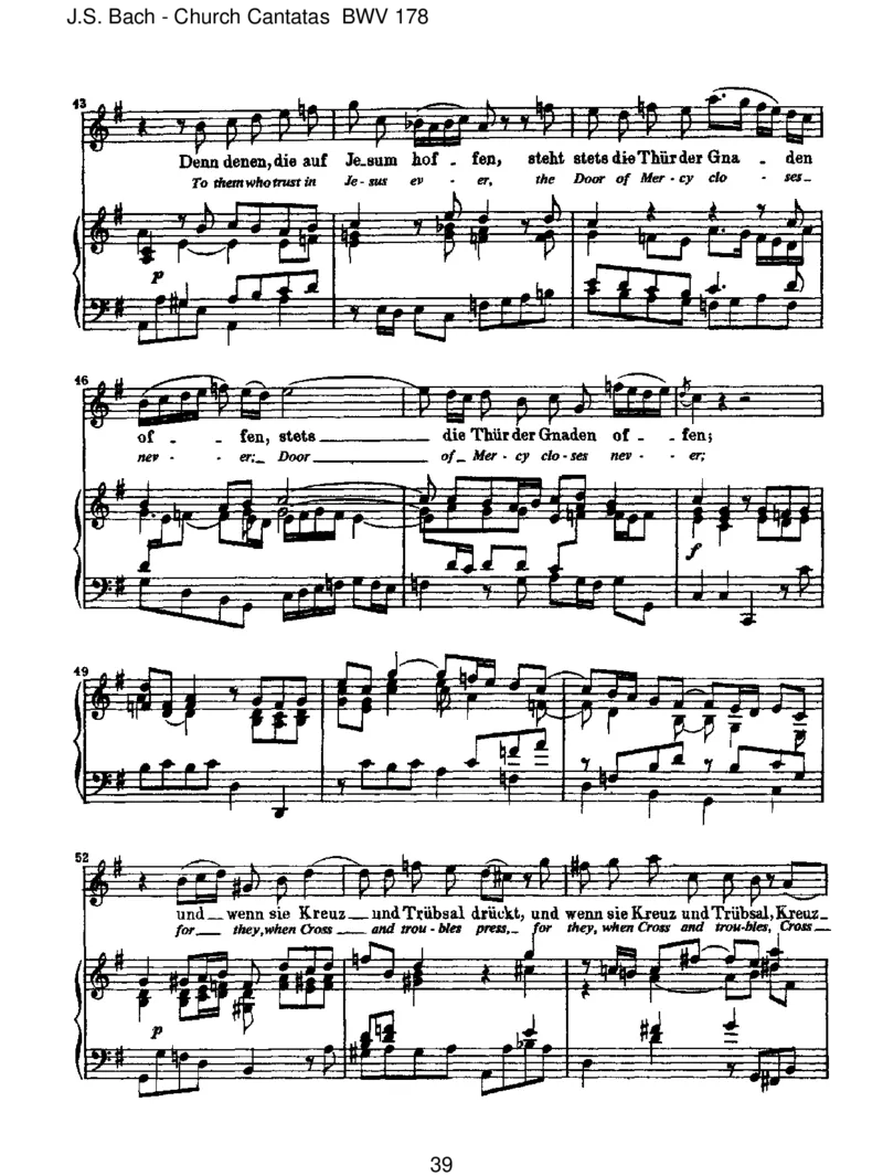 BWV178WoGott,derHerr,nichtbeiunsh_lt_一万首著名钢琴曲谱哈农贝多芬合集视频教学电子版高清无水印可打印_1古典钢琴知名音乐家谱_巴赫钢琴谱全集_J.S巴赫作品全集