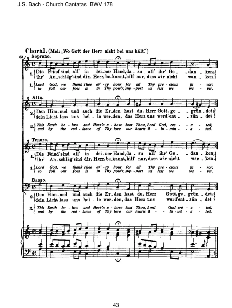 BWV178WoGott,derHerr,nichtbeiunsh_lt_一万首著名钢琴曲谱哈农贝多芬合集视频教学电子版高清无水印可打印_1古典钢琴知名音乐家谱_巴赫钢琴谱全集_J.S巴赫作品全集