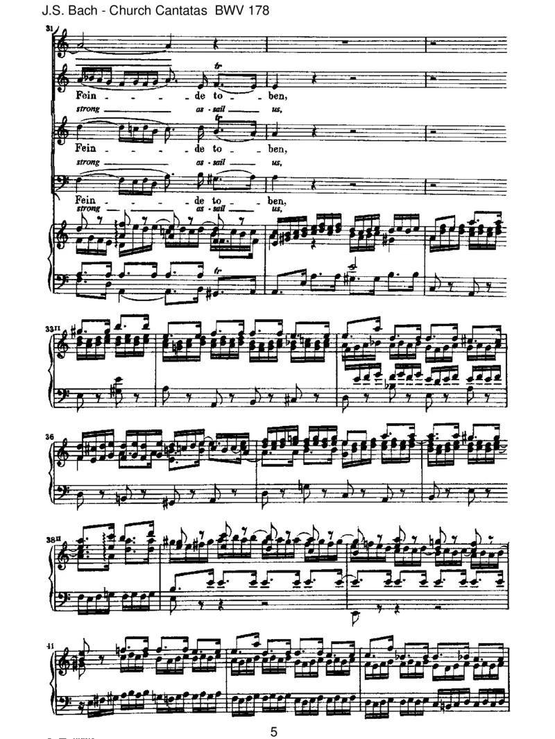 BWV178WoGott,derHerr,nichtbeiunsh_lt_一万首著名钢琴曲谱哈农贝多芬合集视频教学电子版高清无水印可打印_1古典钢琴知名音乐家谱_巴赫钢琴谱全集_J.S巴赫作品全集