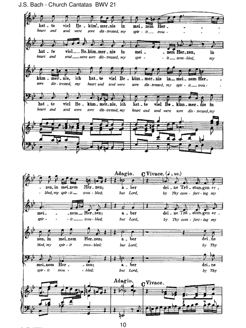 BWV21IchhattevielBek&uuml;mmernis_一万首著名钢琴曲谱哈农贝多芬合集视频教学电子版高清无水印可打印_1古典钢琴知名音乐家谱_巴赫钢琴谱全集_J.S巴赫作品全集_JohannSebastianBach(1685-1750)巴赫