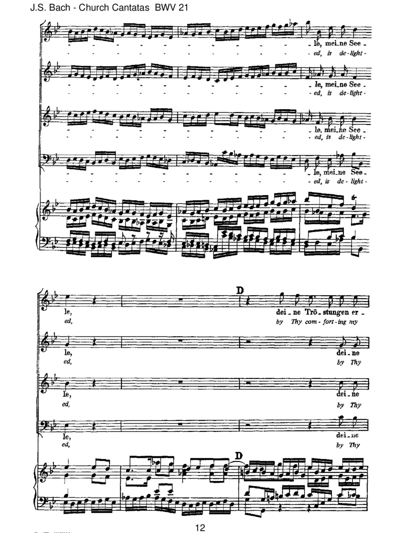 BWV21IchhattevielBek&uuml;mmernis_一万首著名钢琴曲谱哈农贝多芬合集视频教学电子版高清无水印可打印_1古典钢琴知名音乐家谱_巴赫钢琴谱全集_J.S巴赫作品全集_JohannSebastianBach(1685-1750)巴赫