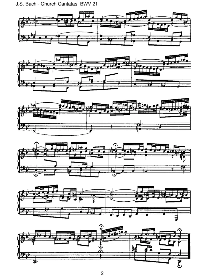 BWV21IchhattevielBek&uuml;mmernis_一万首著名钢琴曲谱哈农贝多芬合集视频教学电子版高清无水印可打印_1古典钢琴知名音乐家谱_巴赫钢琴谱全集_J.S巴赫作品全集_JohannSebastianBach(1685-1750)巴赫