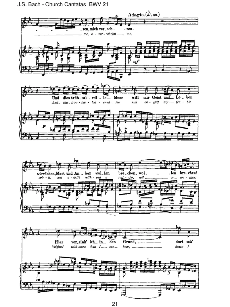 BWV21IchhattevielBek&uuml;mmernis_一万首著名钢琴曲谱哈农贝多芬合集视频教学电子版高清无水印可打印_1古典钢琴知名音乐家谱_巴赫钢琴谱全集_J.S巴赫作品全集_JohannSebastianBach(1685-1750)巴赫