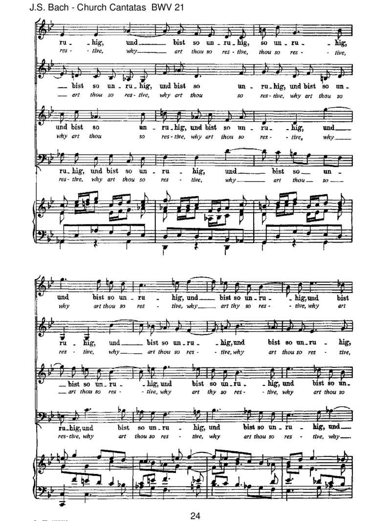 BWV21IchhattevielBek&uuml;mmernis_一万首著名钢琴曲谱哈农贝多芬合集视频教学电子版高清无水印可打印_1古典钢琴知名音乐家谱_巴赫钢琴谱全集_J.S巴赫作品全集_JohannSebastianBach(1685-1750)巴赫