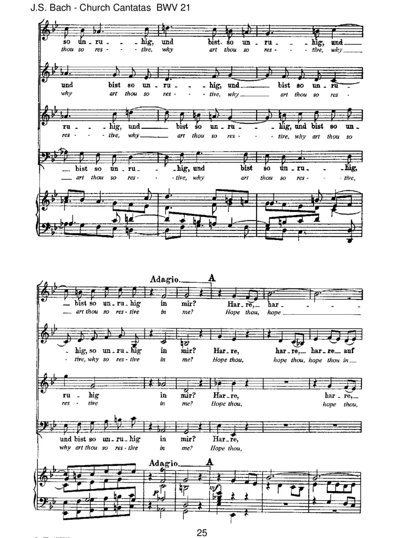 BWV21IchhattevielBek&uuml;mmernis_一万首著名钢琴曲谱哈农贝多芬合集视频教学电子版高清无水印可打印_1古典钢琴知名音乐家谱_巴赫钢琴谱全集_J.S巴赫作品全集_JohannSebastianBach(1685-1750)巴赫