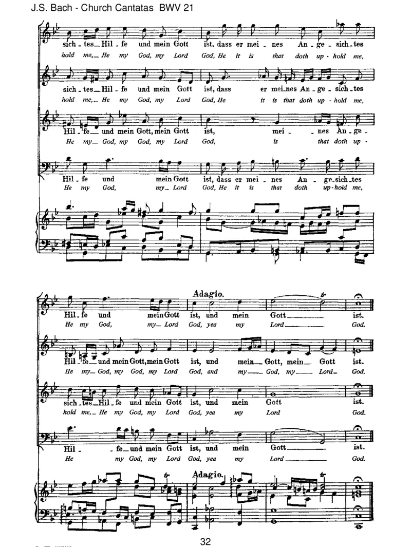 BWV21IchhattevielBek&uuml;mmernis_一万首著名钢琴曲谱哈农贝多芬合集视频教学电子版高清无水印可打印_1古典钢琴知名音乐家谱_巴赫钢琴谱全集_J.S巴赫作品全集_JohannSebastianBach(1685-1750)巴赫