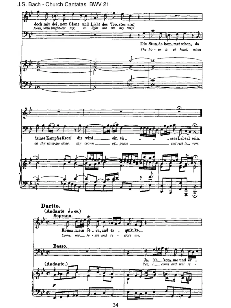 BWV21IchhattevielBek&uuml;mmernis_一万首著名钢琴曲谱哈农贝多芬合集视频教学电子版高清无水印可打印_1古典钢琴知名音乐家谱_巴赫钢琴谱全集_J.S巴赫作品全集_JohannSebastianBach(1685-1750)巴赫