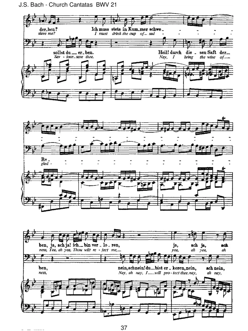 BWV21IchhattevielBek&uuml;mmernis_一万首著名钢琴曲谱哈农贝多芬合集视频教学电子版高清无水印可打印_1古典钢琴知名音乐家谱_巴赫钢琴谱全集_J.S巴赫作品全集_JohannSebastianBach(1685-1750)巴赫