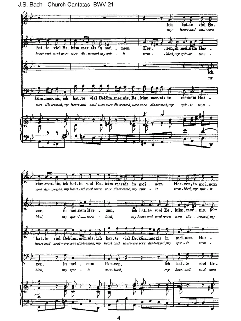 BWV21IchhattevielBek&uuml;mmernis_一万首著名钢琴曲谱哈农贝多芬合集视频教学电子版高清无水印可打印_1古典钢琴知名音乐家谱_巴赫钢琴谱全集_J.S巴赫作品全集_JohannSebastianBach(1685-1750)巴赫