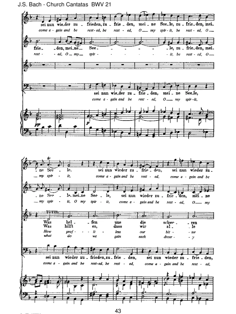 BWV21IchhattevielBek&uuml;mmernis_一万首著名钢琴曲谱哈农贝多芬合集视频教学电子版高清无水印可打印_1古典钢琴知名音乐家谱_巴赫钢琴谱全集_J.S巴赫作品全集_JohannSebastianBach(1685-1750)巴赫