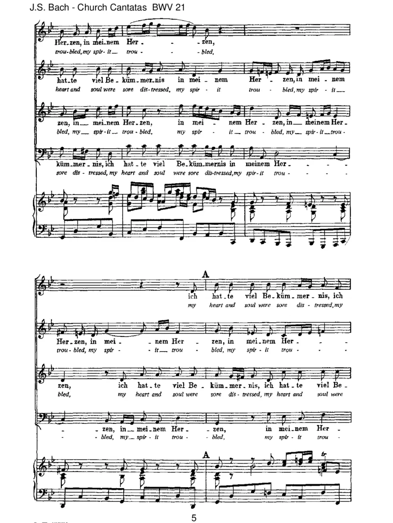 BWV21IchhattevielBek&uuml;mmernis_一万首著名钢琴曲谱哈农贝多芬合集视频教学电子版高清无水印可打印_1古典钢琴知名音乐家谱_巴赫钢琴谱全集_J.S巴赫作品全集_JohannSebastianBach(1685-1750)巴赫