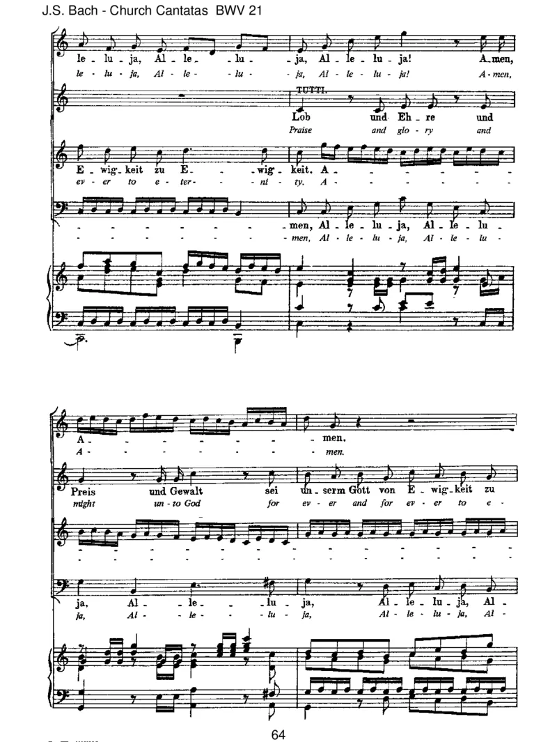 BWV21IchhattevielBek&uuml;mmernis_一万首著名钢琴曲谱哈农贝多芬合集视频教学电子版高清无水印可打印_1古典钢琴知名音乐家谱_巴赫钢琴谱全集_J.S巴赫作品全集_JohannSebastianBach(1685-1750)巴赫