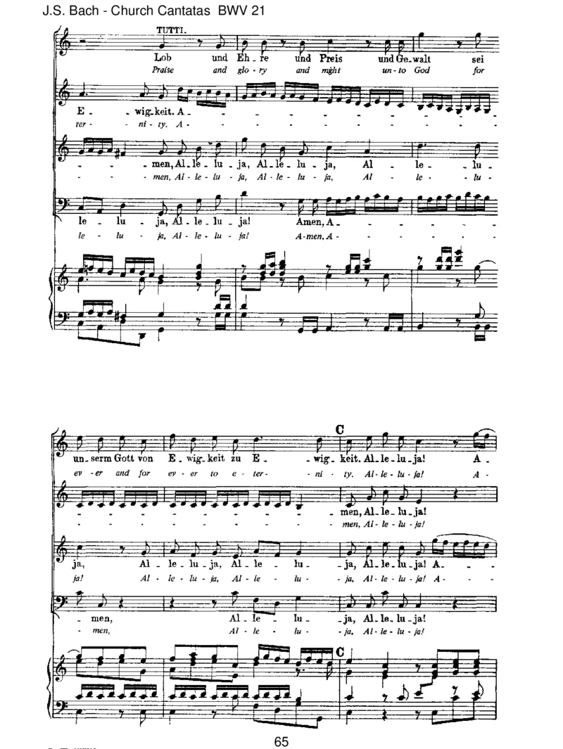 BWV21IchhattevielBek&uuml;mmernis_一万首著名钢琴曲谱哈农贝多芬合集视频教学电子版高清无水印可打印_1古典钢琴知名音乐家谱_巴赫钢琴谱全集_J.S巴赫作品全集_JohannSebastianBach(1685-1750)巴赫