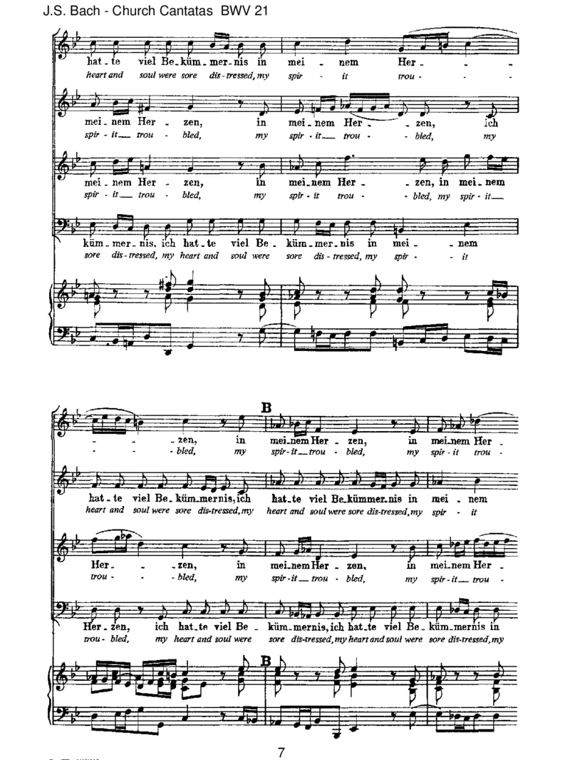 BWV21IchhattevielBek&uuml;mmernis_一万首著名钢琴曲谱哈农贝多芬合集视频教学电子版高清无水印可打印_1古典钢琴知名音乐家谱_巴赫钢琴谱全集_J.S巴赫作品全集_JohannSebastianBach(1685-1750)巴赫