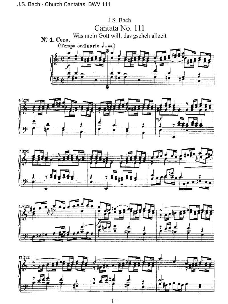 BWV111WasmeinGottwill,dasg'scheh'allzeit_一万首著名钢琴曲谱哈农贝多芬合集视频教学电子版高清无水印可打印_1古典钢琴知名音乐家谱_巴赫钢琴谱全集_J.S巴赫作品全集