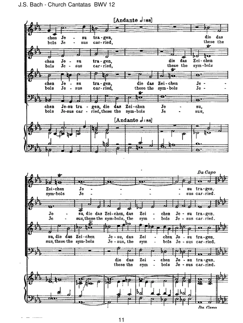 BWV12Weinen,Klagen,Sorgen,Zagen_一万首著名钢琴曲谱哈农贝多芬合集视频教学电子版高清无水印可打印_1古典钢琴知名音乐家谱_巴赫钢琴谱全集_J.S巴赫作品全集_JohannSebastianBach(1685-1750)巴赫