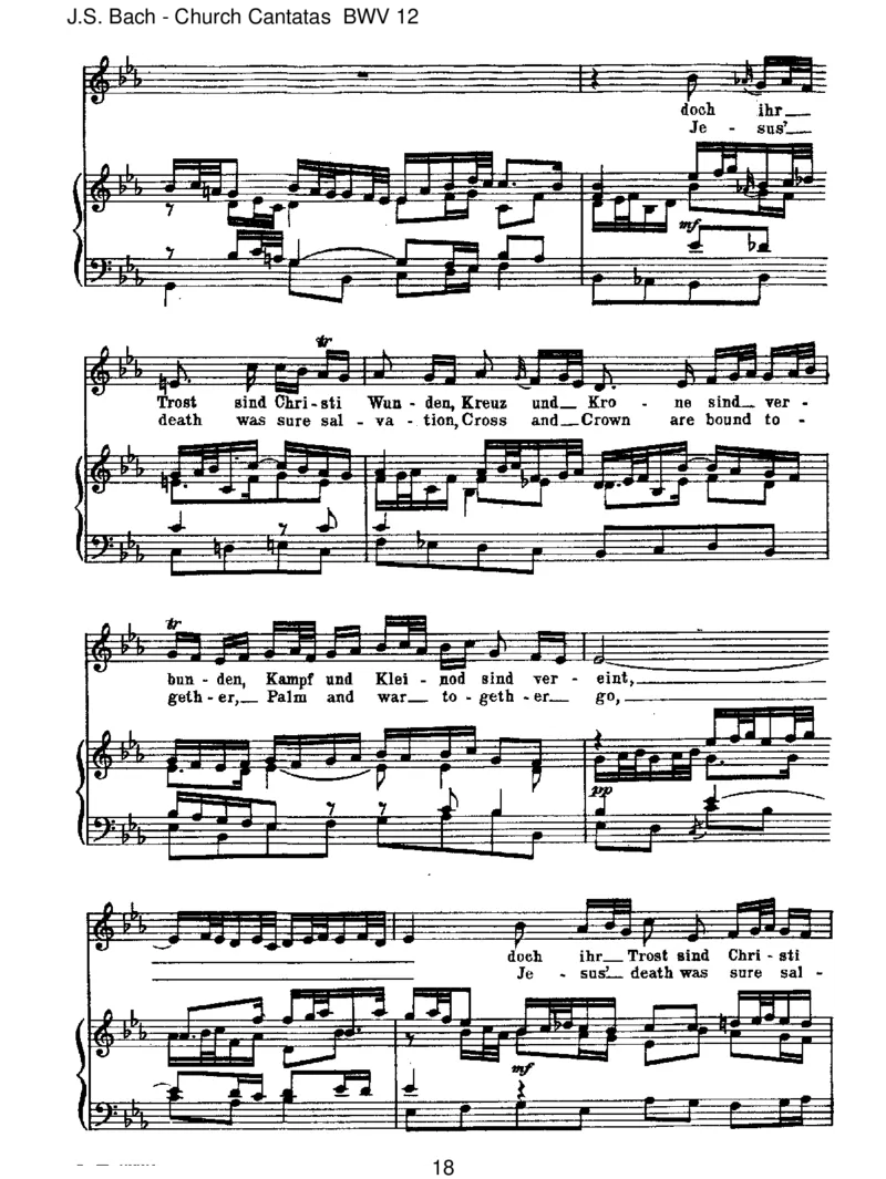 BWV12Weinen,Klagen,Sorgen,Zagen_一万首著名钢琴曲谱哈农贝多芬合集视频教学电子版高清无水印可打印_1古典钢琴知名音乐家谱_巴赫钢琴谱全集_J.S巴赫作品全集_JohannSebastianBach(1685-1750)巴赫