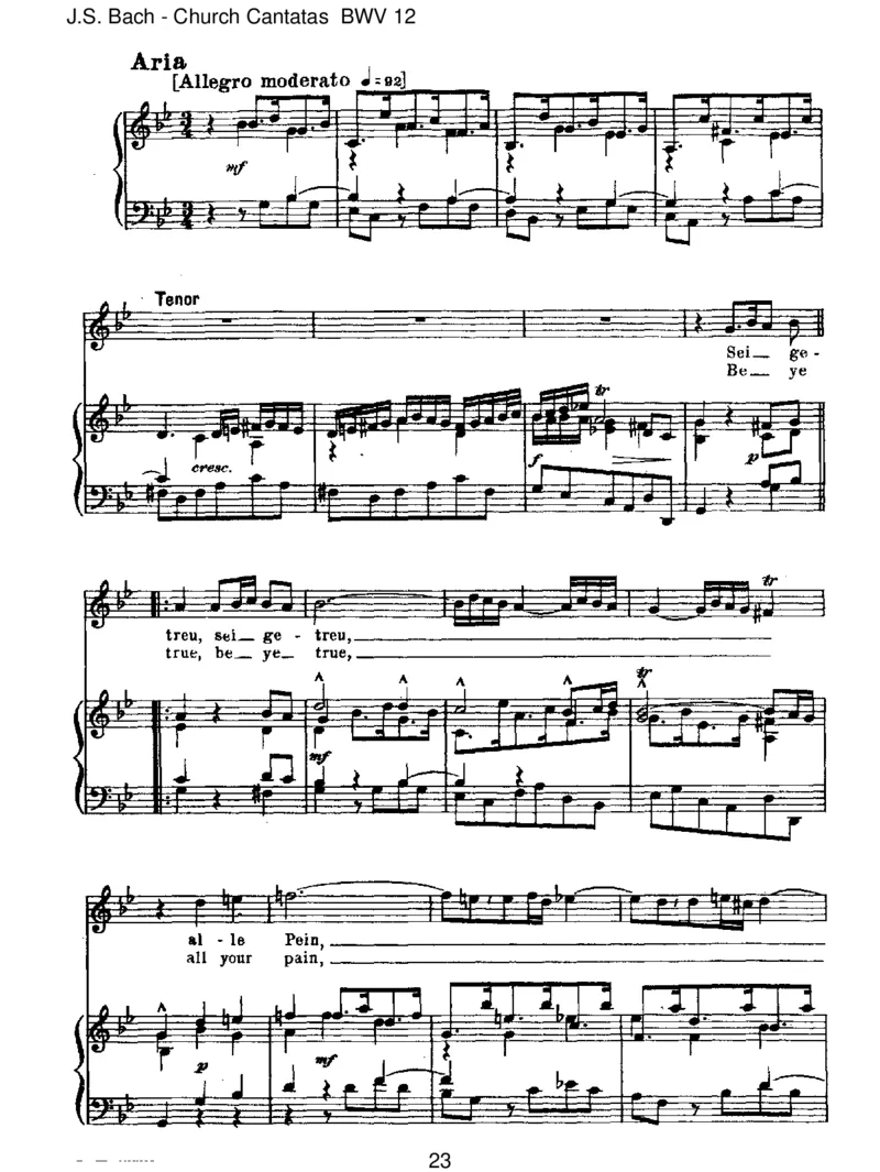 BWV12Weinen,Klagen,Sorgen,Zagen_一万首著名钢琴曲谱哈农贝多芬合集视频教学电子版高清无水印可打印_1古典钢琴知名音乐家谱_巴赫钢琴谱全集_J.S巴赫作品全集_JohannSebastianBach(1685-1750)巴赫