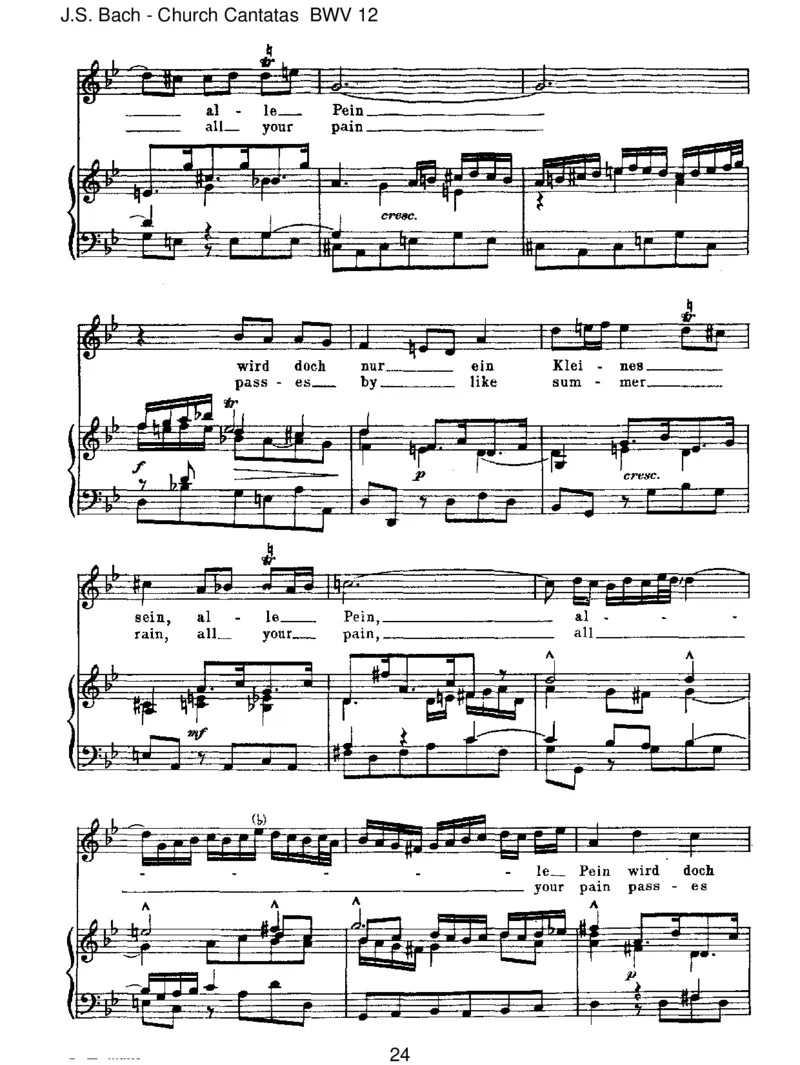 BWV12Weinen,Klagen,Sorgen,Zagen_一万首著名钢琴曲谱哈农贝多芬合集视频教学电子版高清无水印可打印_1古典钢琴知名音乐家谱_巴赫钢琴谱全集_J.S巴赫作品全集_JohannSebastianBach(1685-1750)巴赫