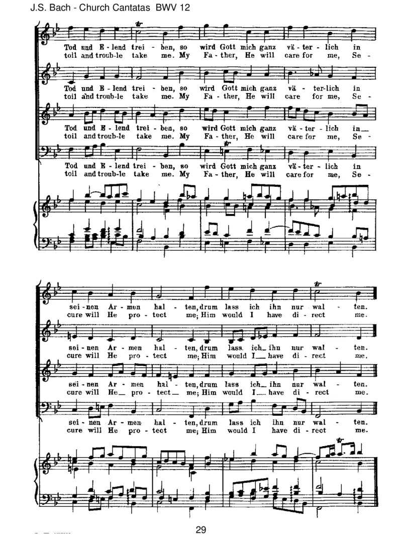 BWV12Weinen,Klagen,Sorgen,Zagen_一万首著名钢琴曲谱哈农贝多芬合集视频教学电子版高清无水印可打印_1古典钢琴知名音乐家谱_巴赫钢琴谱全集_J.S巴赫作品全集_JohannSebastianBach(1685-1750)巴赫