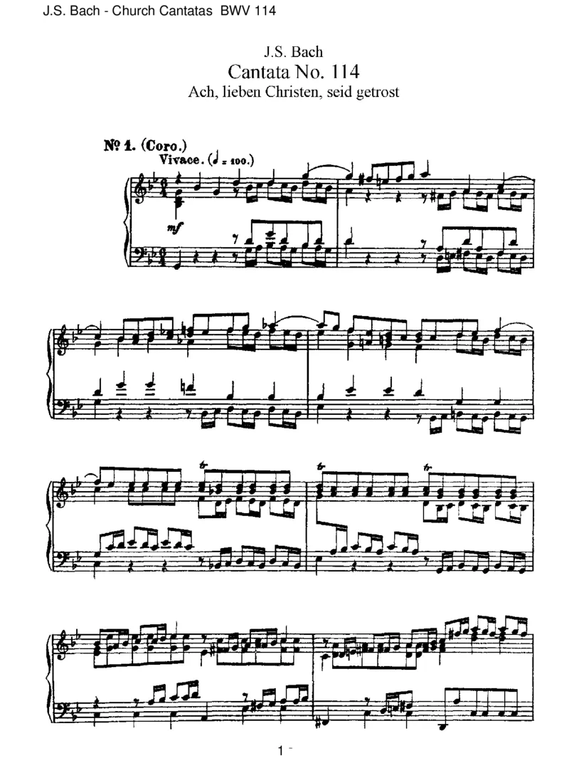 BWV114Ach,liebenChristen,seidgetrost_一万首著名钢琴曲谱哈农贝多芬合集视频教学电子版高清无水印可打印_1古典钢琴知名音乐家谱_巴赫钢琴谱全集_J.S巴赫作品全集